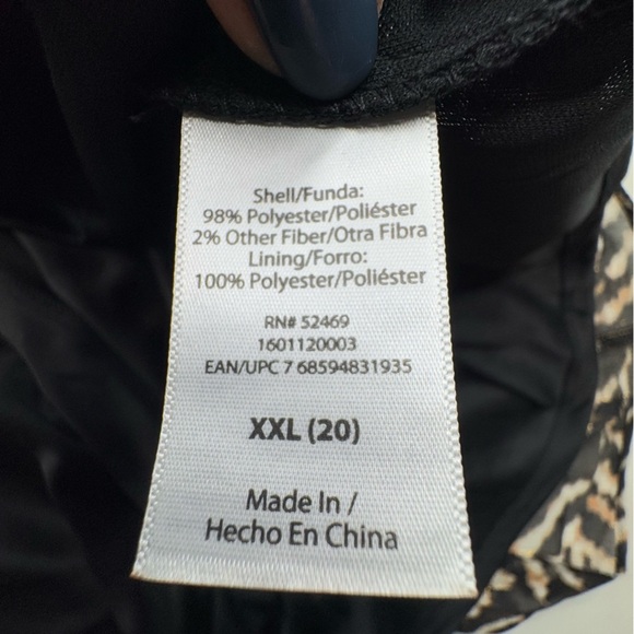 Sofia Jeans Women's Empire Dress Long Sleeves Mid Calf Length XXL Leopard Z78 - Picture 12 of 12